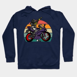 Dabbing biker Funny Gifts- Antisocial Funny Hoodie